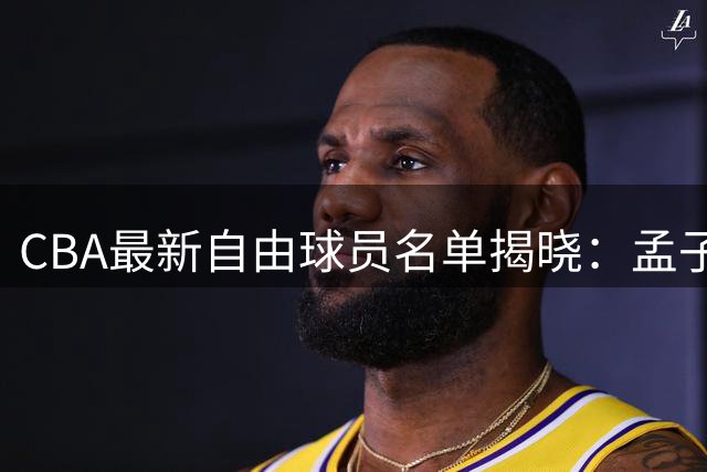 CBA最新自由球员名单揭晓：孟子凯张新宇签约新东家